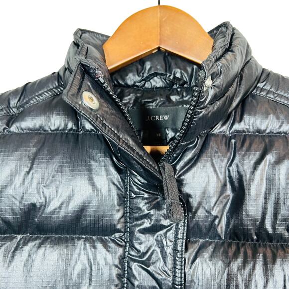 J Crew Full Zip Puffer Down Vest Sleeveless Black Casual - XS - Picture 2 of 4